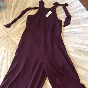 Plum chiffon jumpsuit